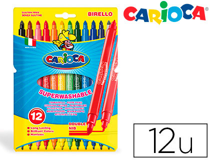 12 rotuladores Carioca Birello bipunta